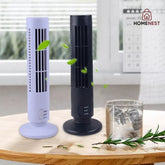 USB Vertical Mini Bladeless Tower Fan 2-Speed Desktop Cooler Air Conditioner