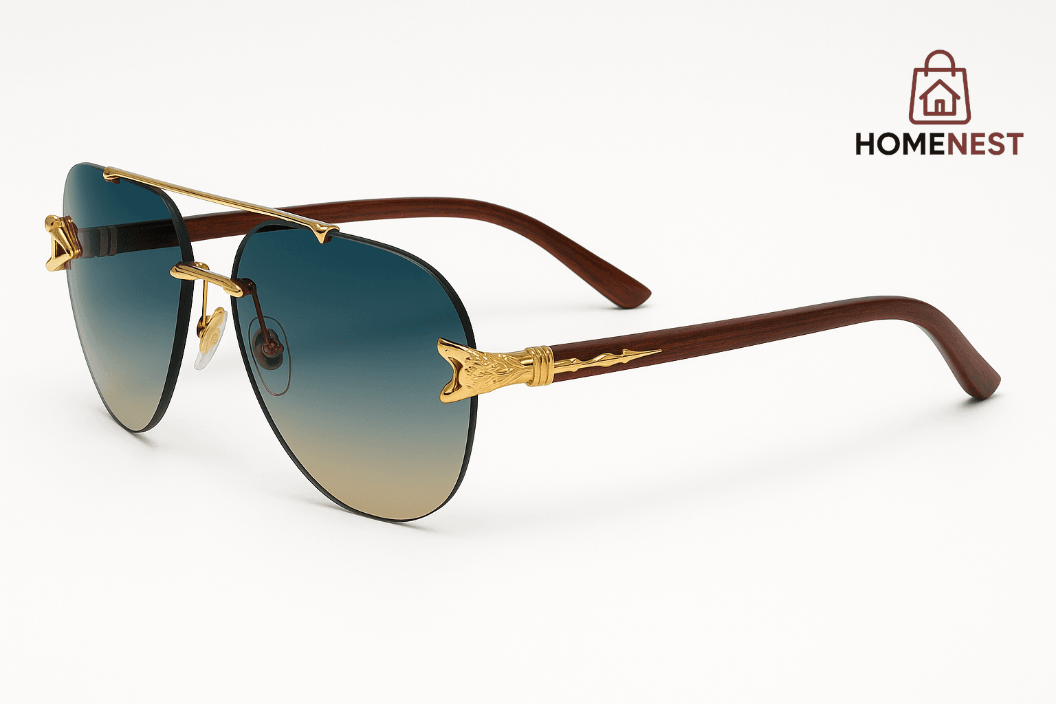 Luxury Gradient Aviator Sunglasses