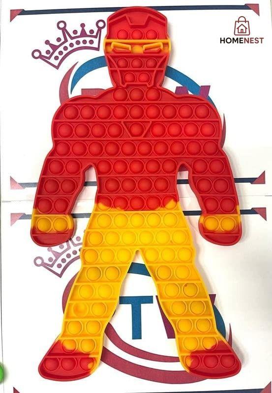 Extra Large Pop it, Giant Popits, Sensory Push Toy, Jumbo 146 Bubbles, 19.5 Inch Red Superhero Man, Huge Spider Poppers, Anxiety Stress Relief