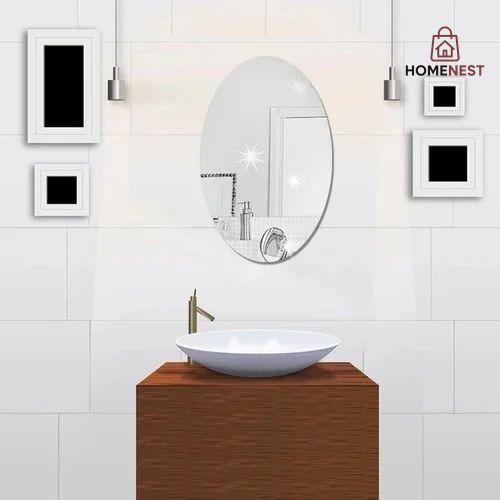 Oval Shape Mirror Wall Sticker