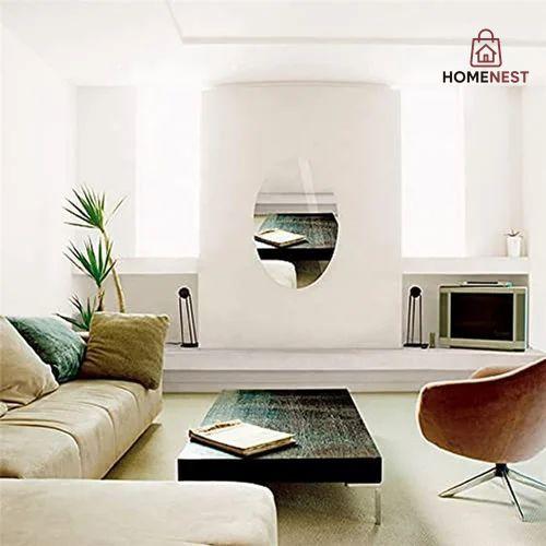 Oval Shape Mirror Wall Sticker