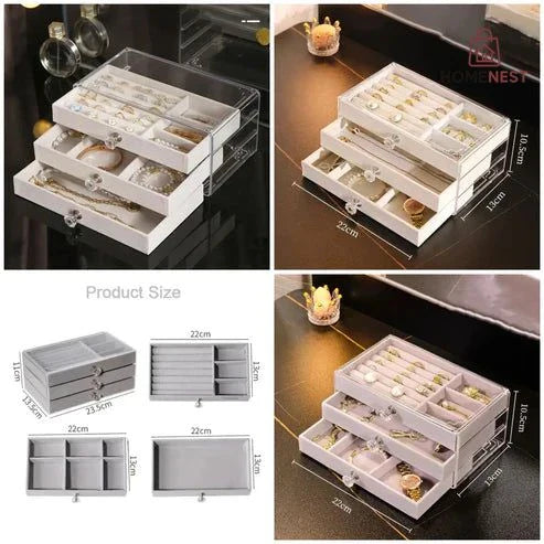 Acrylic 3Drawer Jewelry Organizer