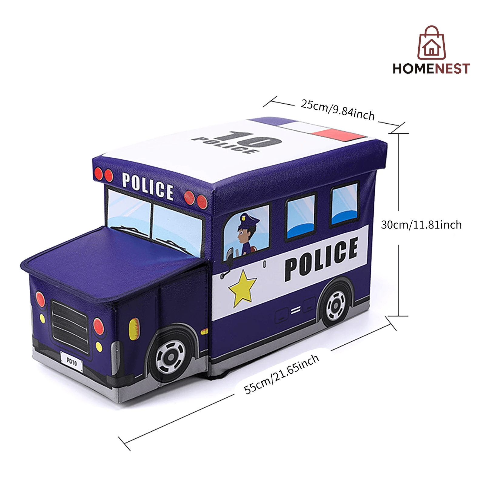 Bus Shape Storage Box (Red) – School Van
