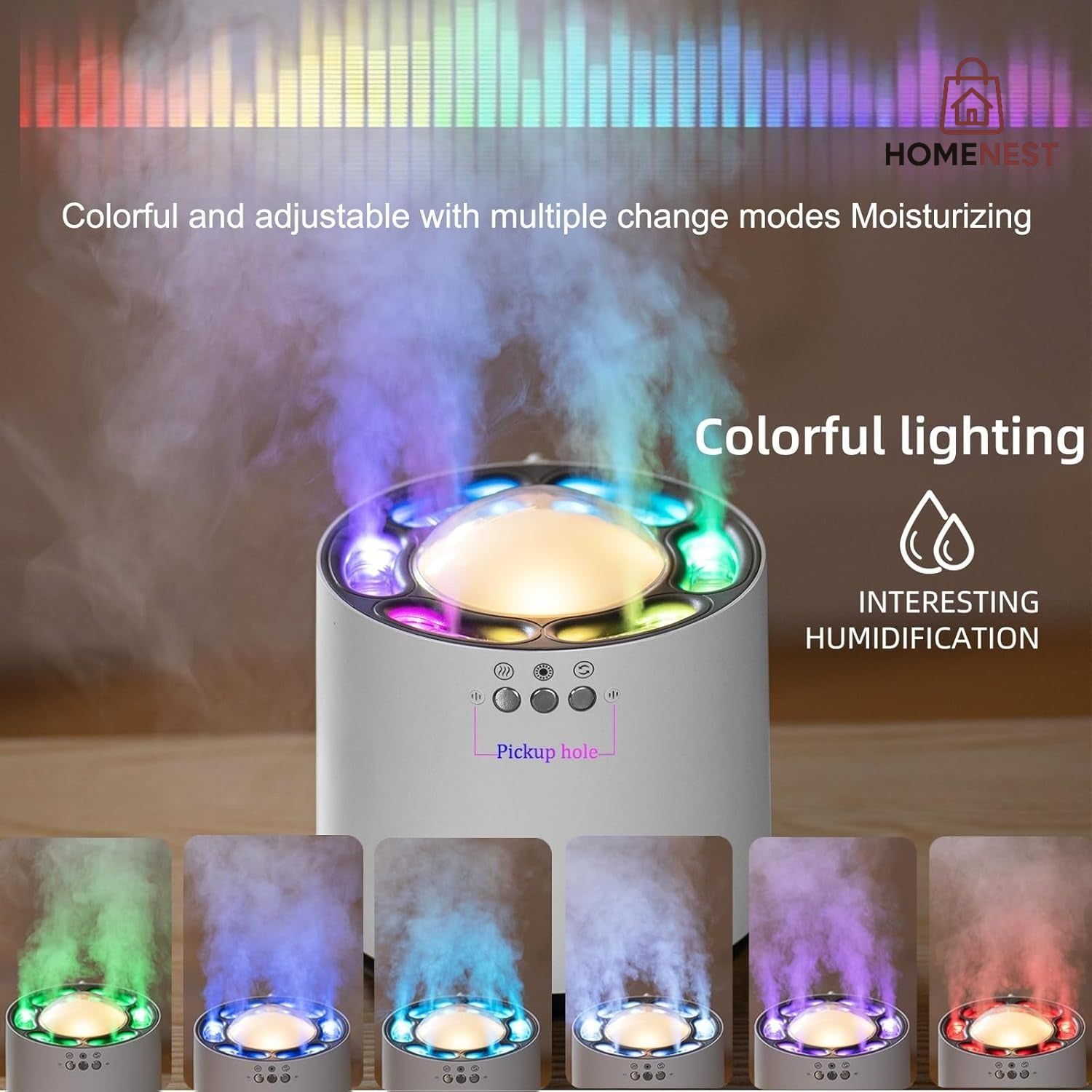 Cool Mist Humidifier With attractive Lights