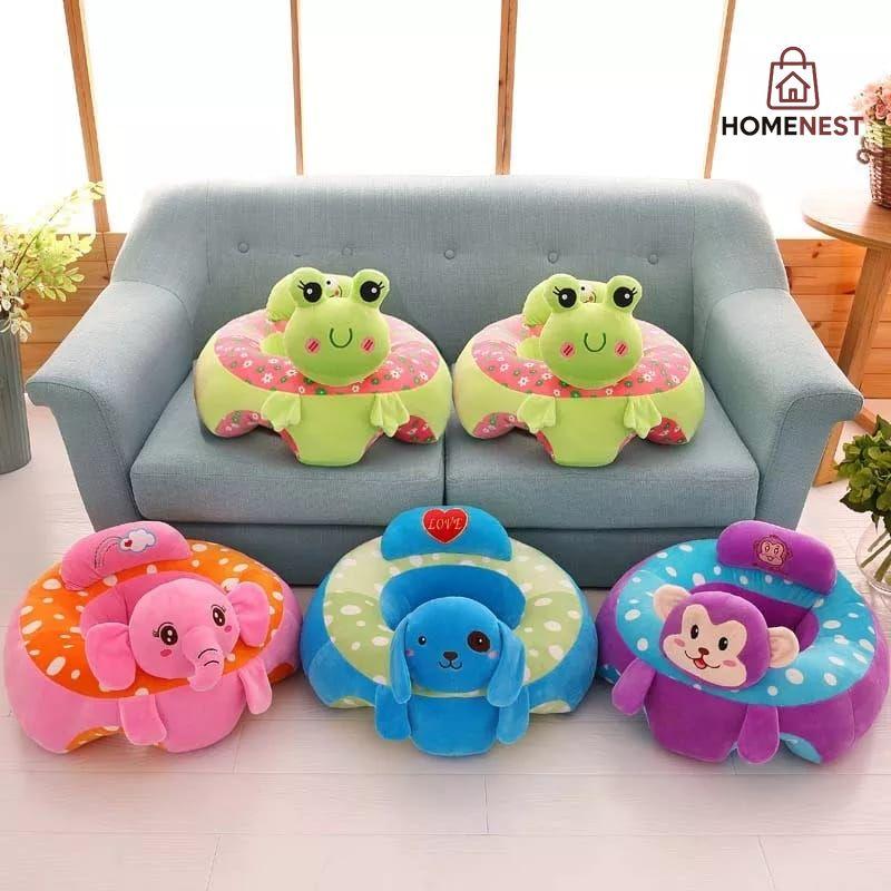 Baby Chair Cartoon Support Seat Plush Soft Baby Sofa Infant Learn to Sit Chair