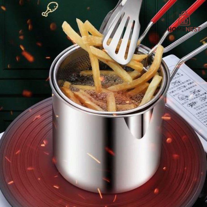 Double Layer Stainless Steel Deep Frying Pot
