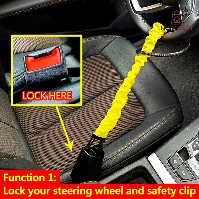 Anti-Theft  Steering Wheel Lock Seat Belt