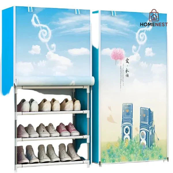 8 layer Printed Shoe Rack