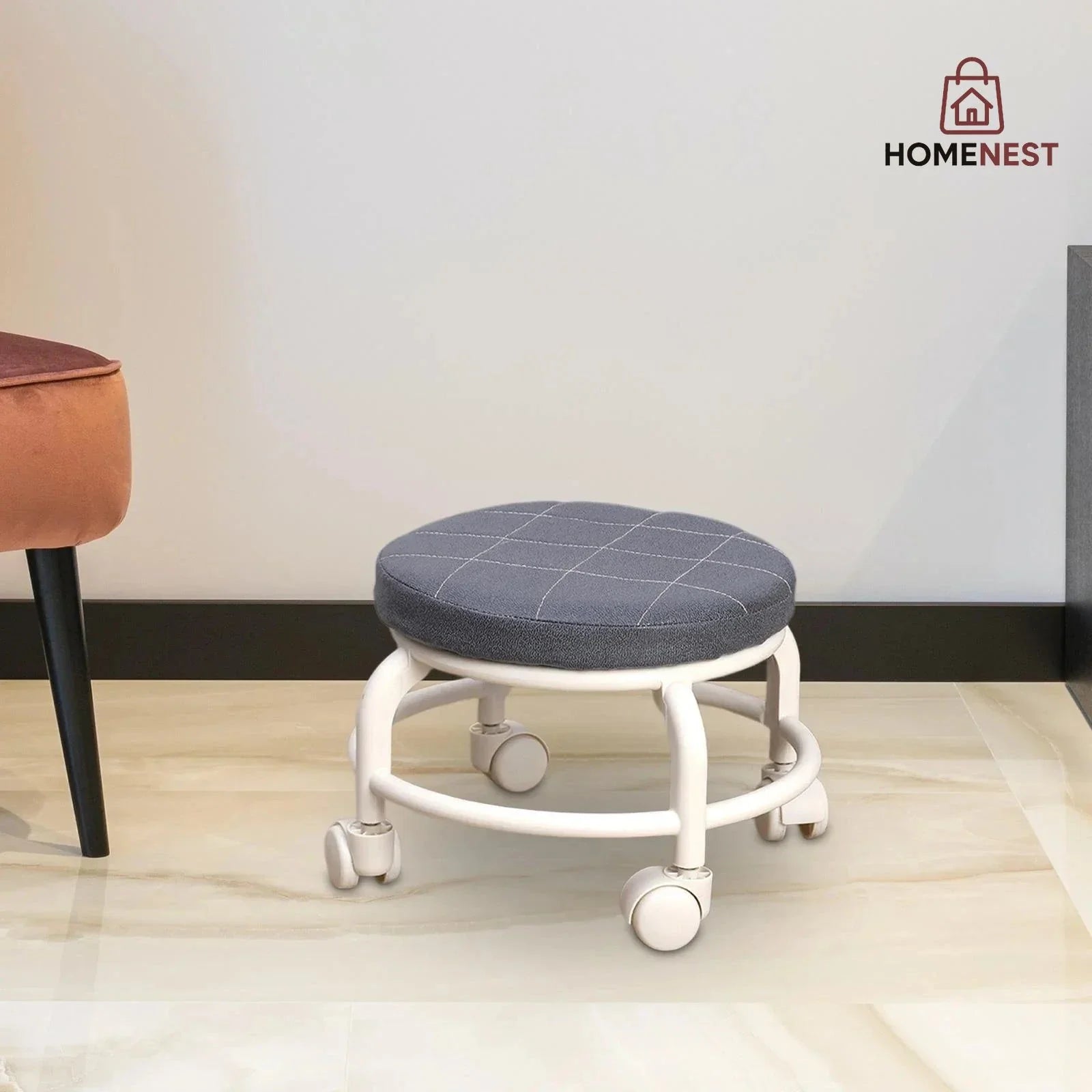 Rotating Stool With Wheels