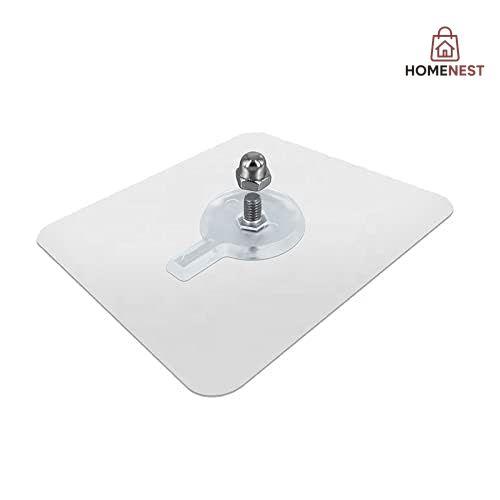 Wall Hooks for Hanging, Durable Practical Transparent Strong Adhesive Screw Wall Nail (Pack of 10)