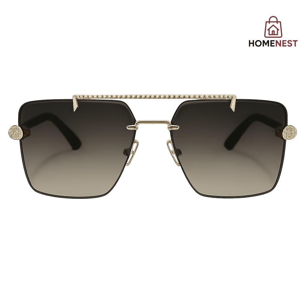 Gold Frame Gradient Lens Sunglasses