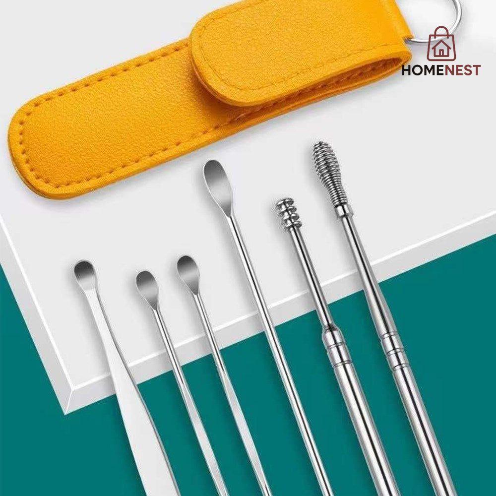6 Pcs Ear Wax Cleaning Tool Pouch
