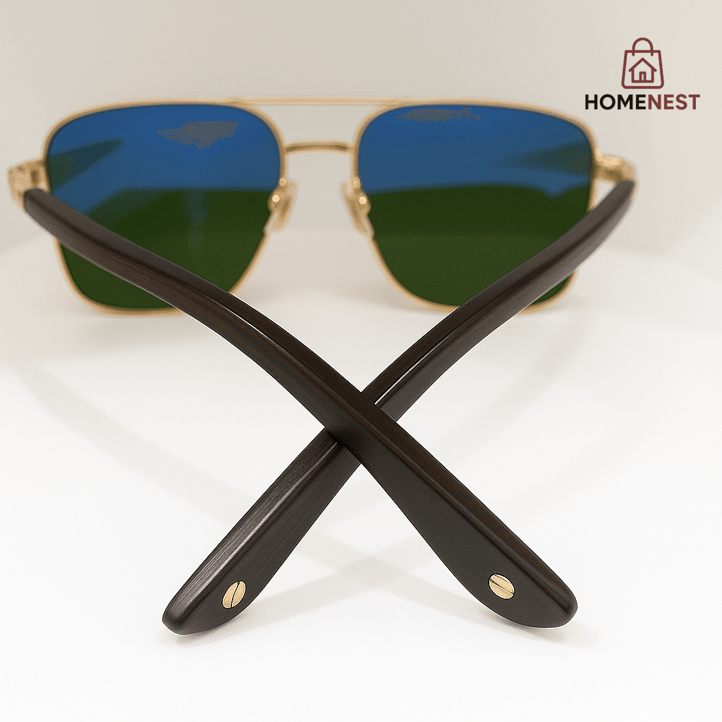Stylish Gold Aviators Sunglasses