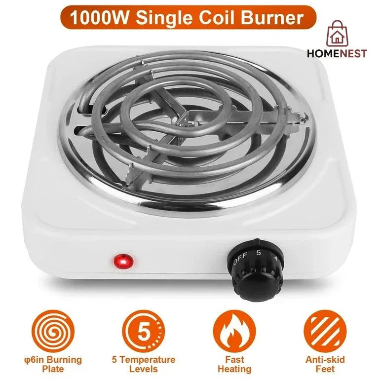 Portable Electric Stove Single Burner 1000W