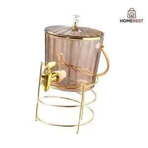 Beverage Dispenser with Spigot Cold Kettle with Faucet for Home Kitchen Milk Brown