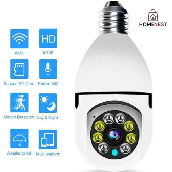 360° Wireless Wifi Panoramic Bulb Camera