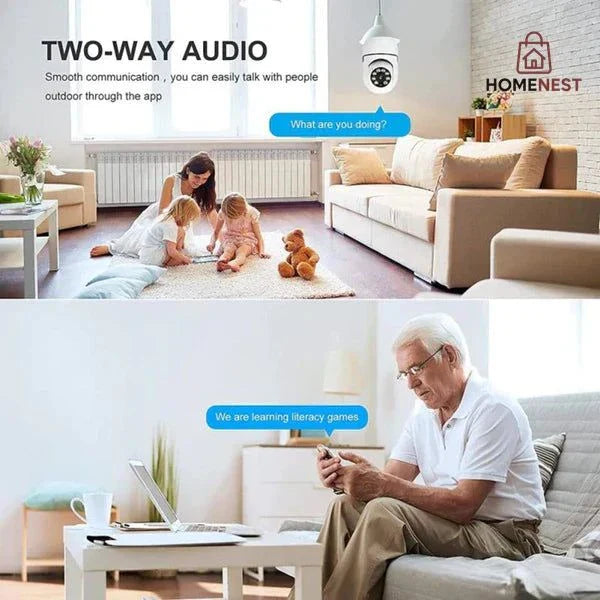 360° Wireless Wifi Panoramic Bulb Camera