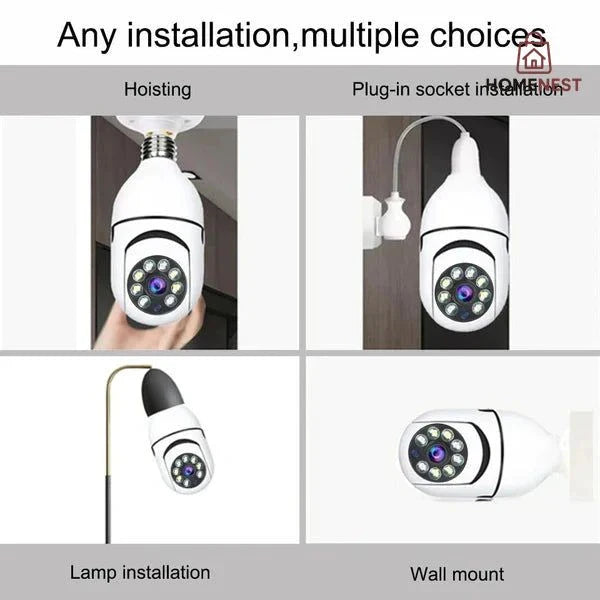 360° Wireless Wifi Panoramic Bulb Camera