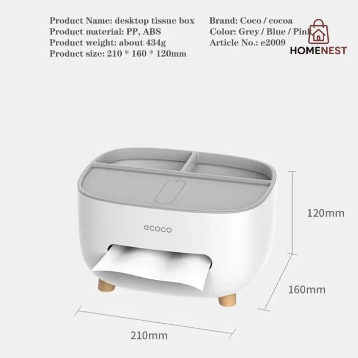 Ecoco Tissue Tissue Box with Multifunctional Holder.