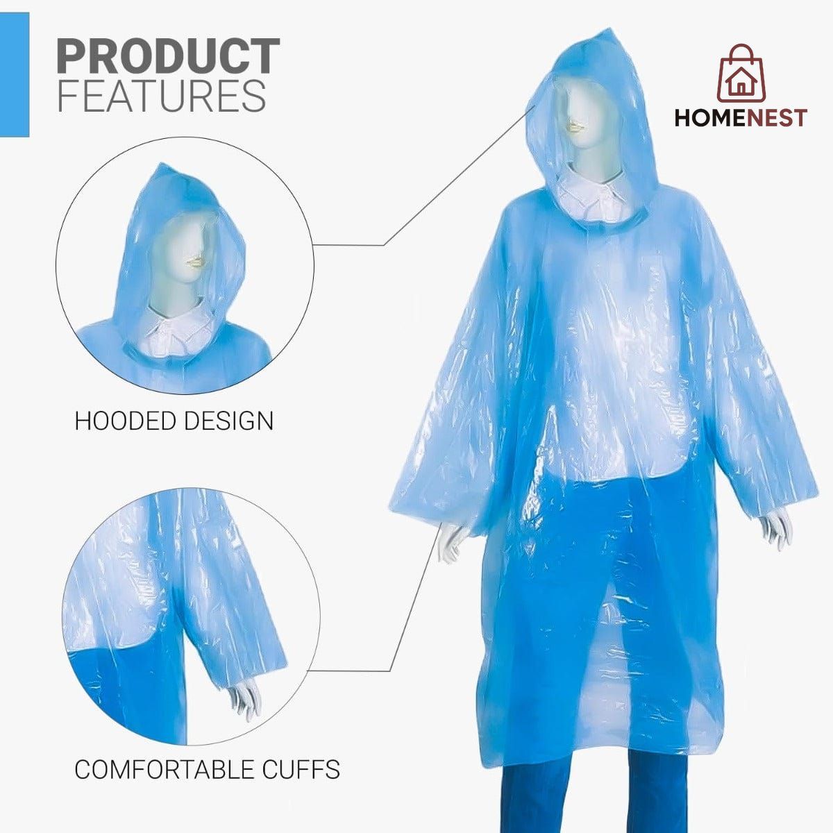 Reusable Waterproof Rain Coat