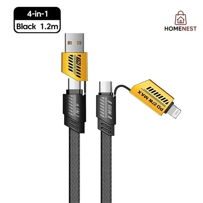 4 in 1 USB C Charging Cable 65W