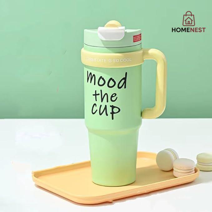 850ml New Big Mac Ice Bomber Cup Sporty Style Straw Stainless Steel Coffee Cup Thermos Mug