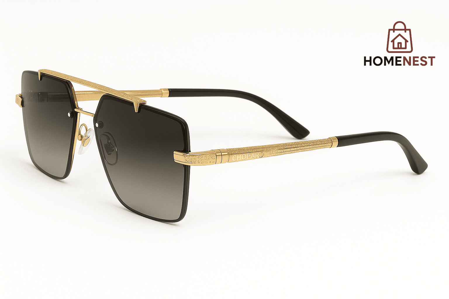 Gold Frame Gradient Lens Sunglasses