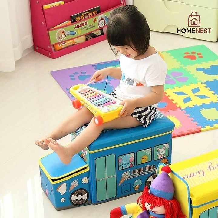 Bus Shape Storage Box (Red) – School Van