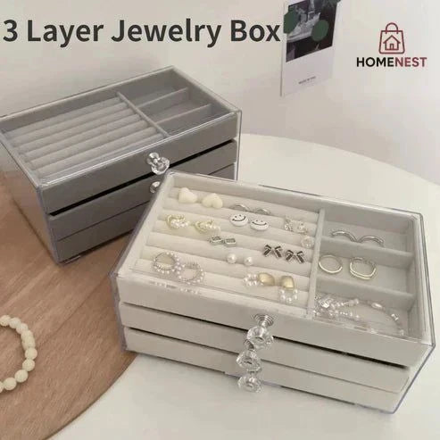 Acrylic 3Drawer Jewelry Organizer