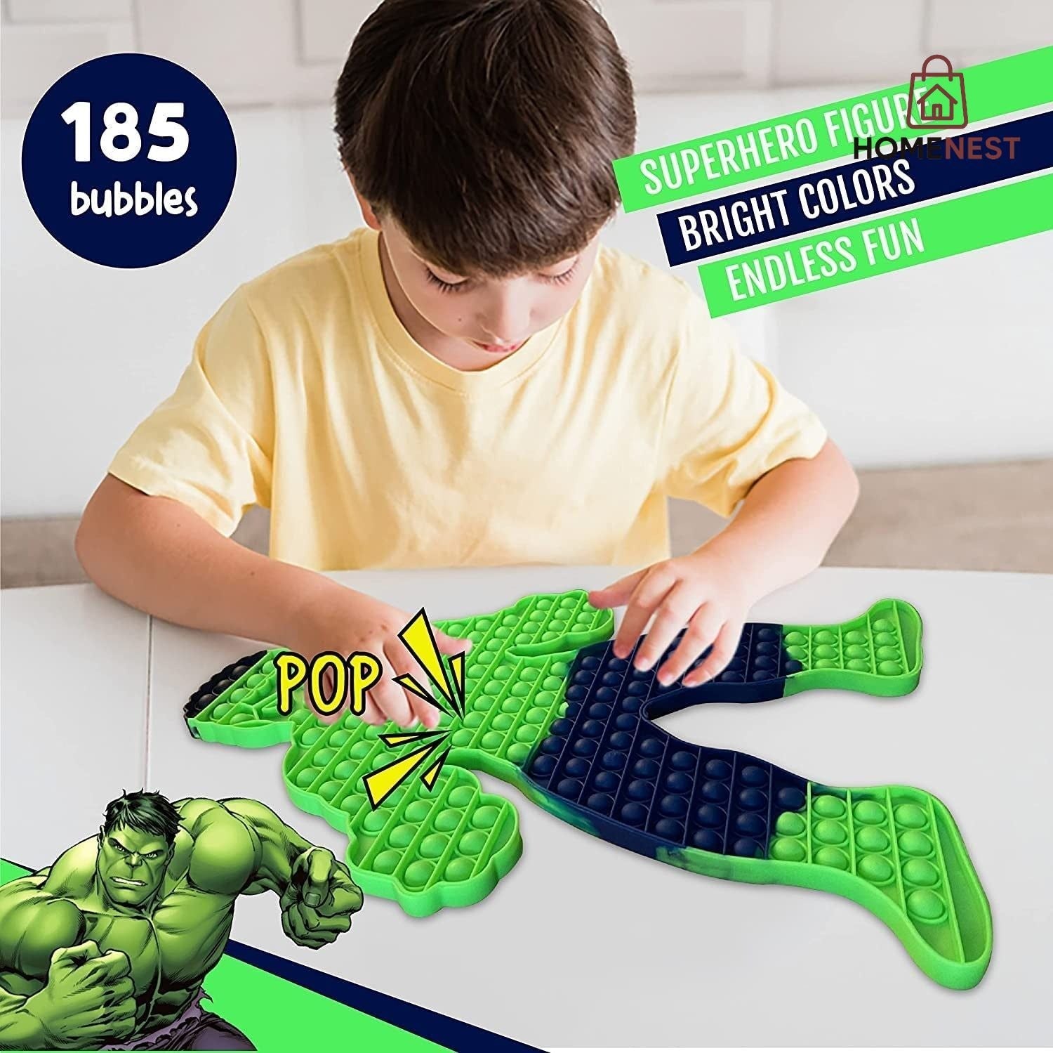 Extra Large Pop it, Giant Popits, Sensory Push Toy, Jumbo 146 Bubbles, 19.5 Inch Red Superhero Man, Huge Spider Poppers, Anxiety Stress Relief
