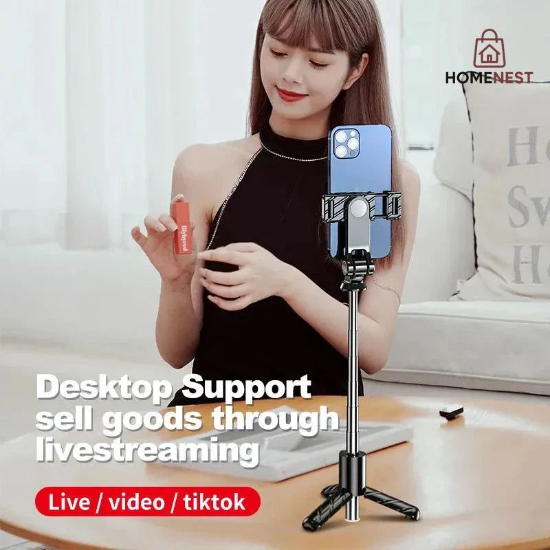 4 in 1 Tripod Selfie Stick With Remote Control