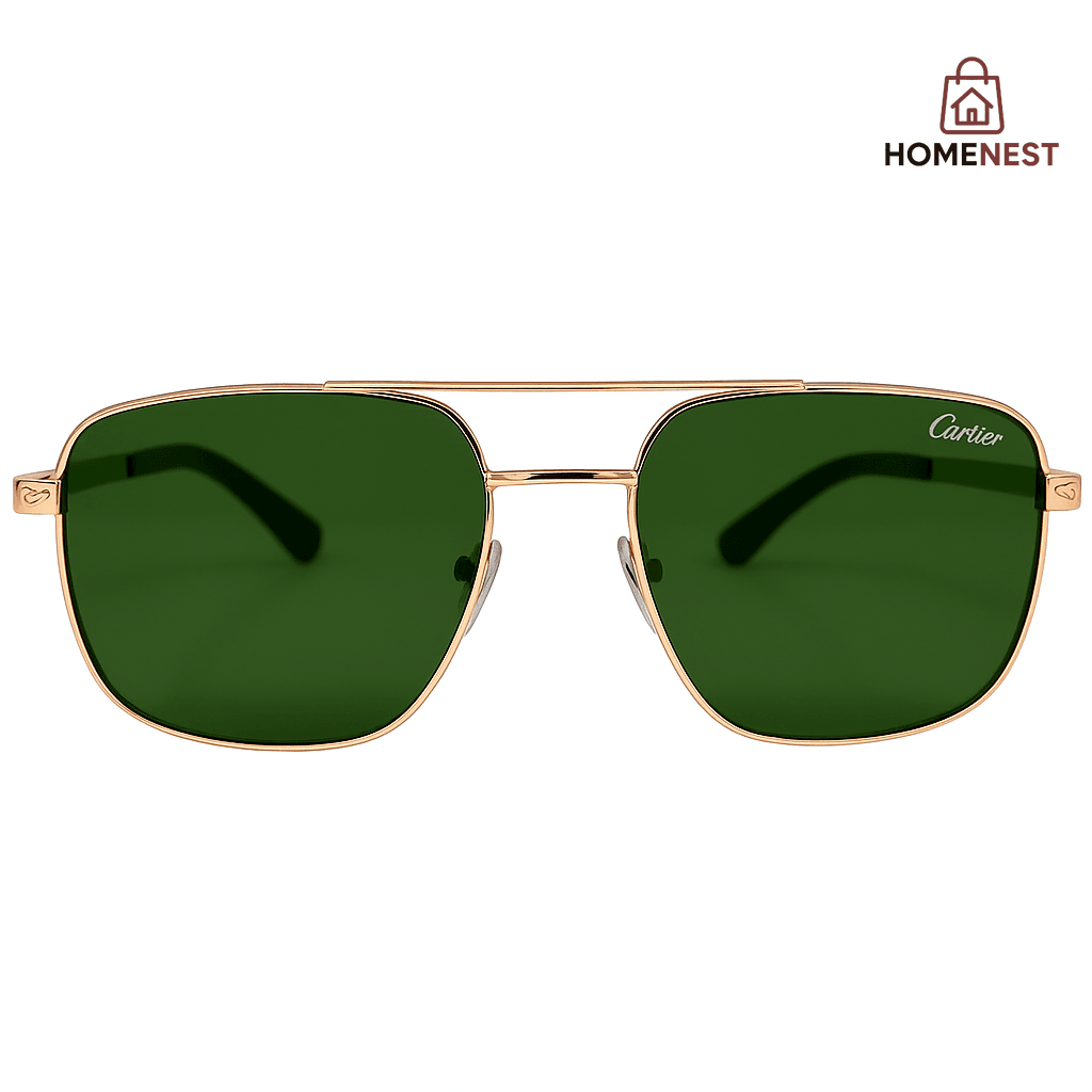 Stylish Gold Aviators Sunglasses
