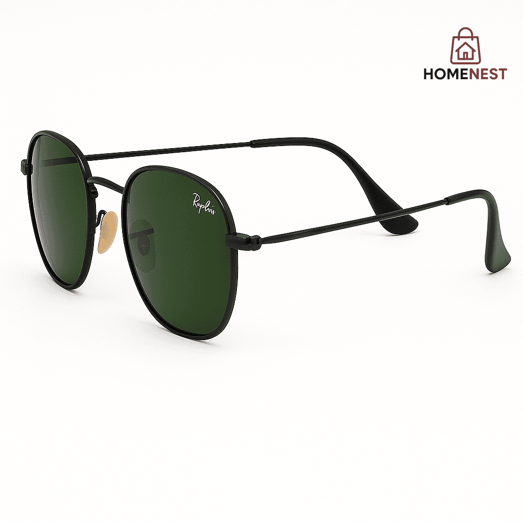 Round Green Lens Sunglasses