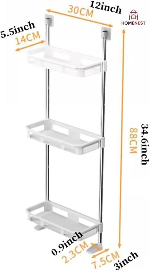 Over the commode storage rack