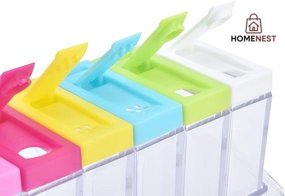 6 Pcs Portable camping seasoning salt kits, spice jars