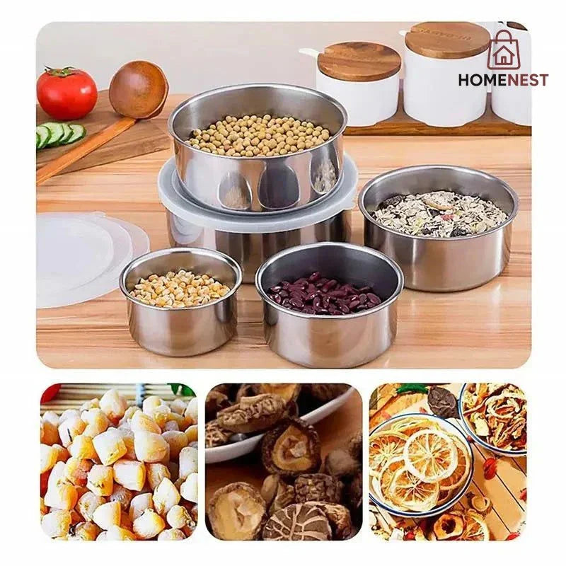 5Pcs Stainless Steel Mixing Bowl Set