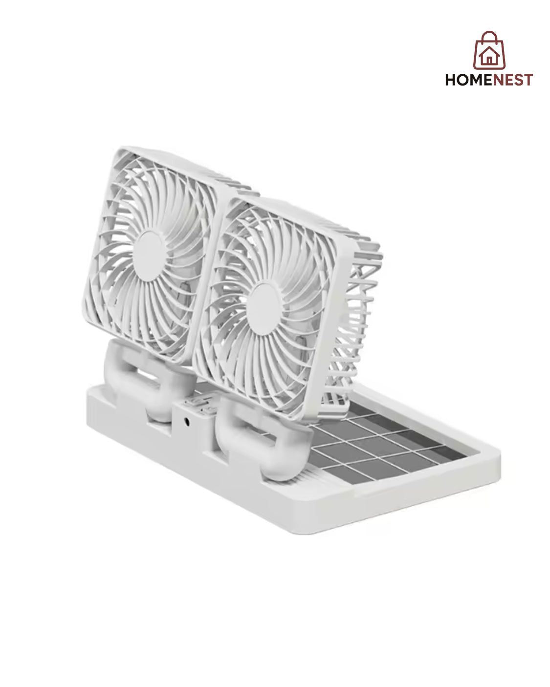 Rechargeable Dual Head Solar Fan
