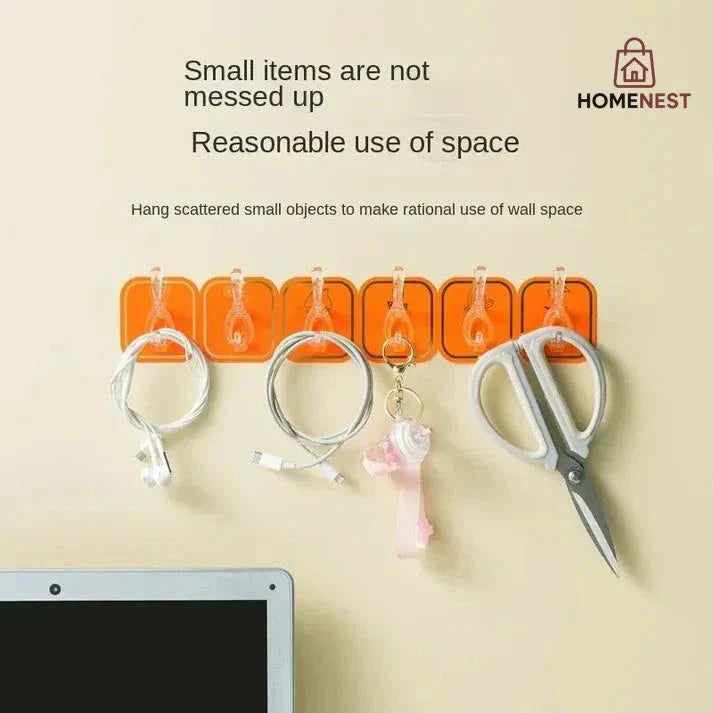 Modern Design Self-adhesive 6 Hook Stripe