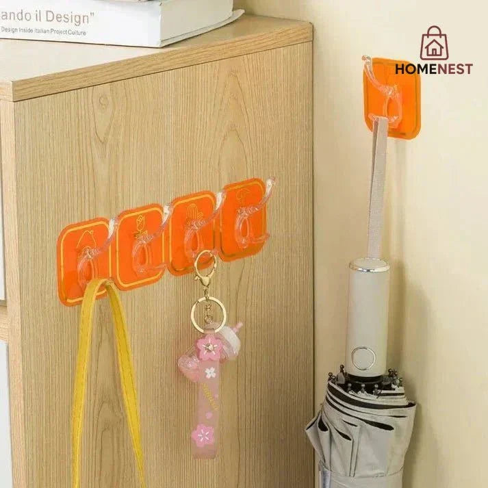 Modern Design Self-adhesive 6 Hook Stripe