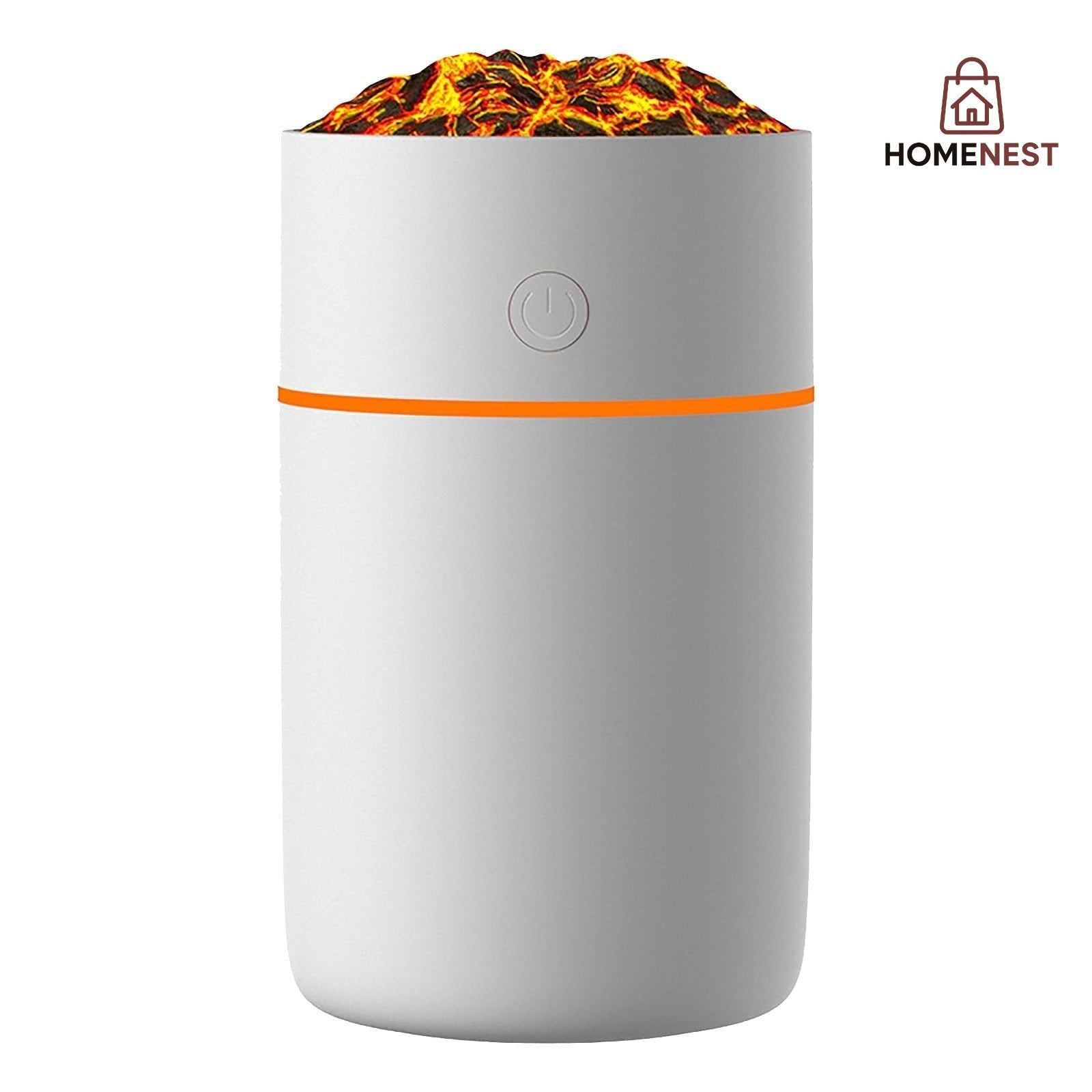 Portable Mini Air Humidifier Aroma Diffuser, LED Light, Car Aroma Air Humidifier, Aroma Humidifier Lamp, LED Lighting Simulation Volcano