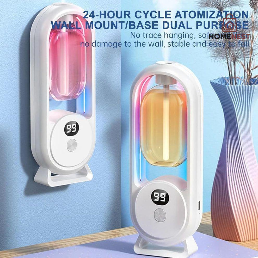 Wall Mounted Essential Oil Diffuser Rechargeable Timed Spray Digital Display Air Freshener