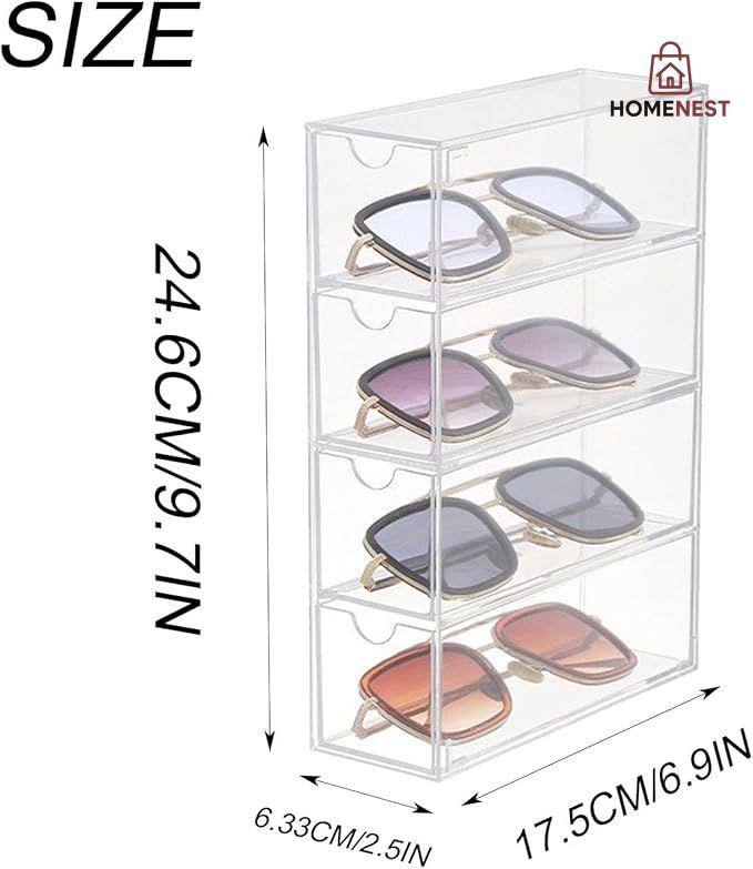 4Layer Acrylic Sunglasses Storage Box