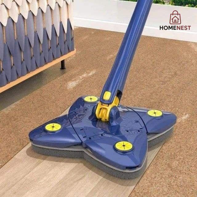 360° Rotatable Cleaning Mop ️ - Automatic Water Pressure Microfiber Telescopic Spin Mop - Flower Shape