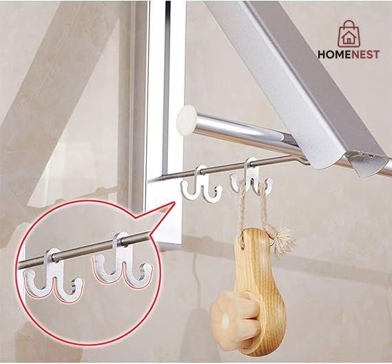 Wall Mount Adjustable Clothes Hanger Rack
