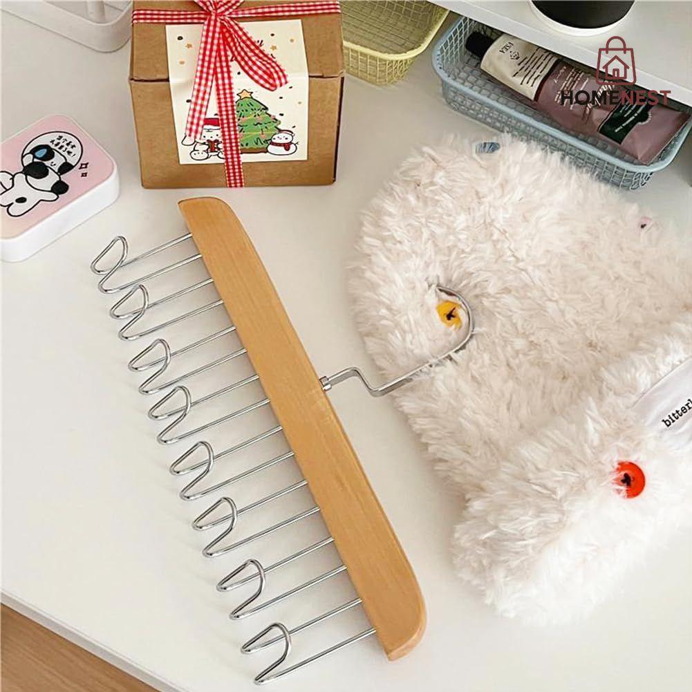 PACK OF 2 Multifunctional Solid Wood Clothes Hanger