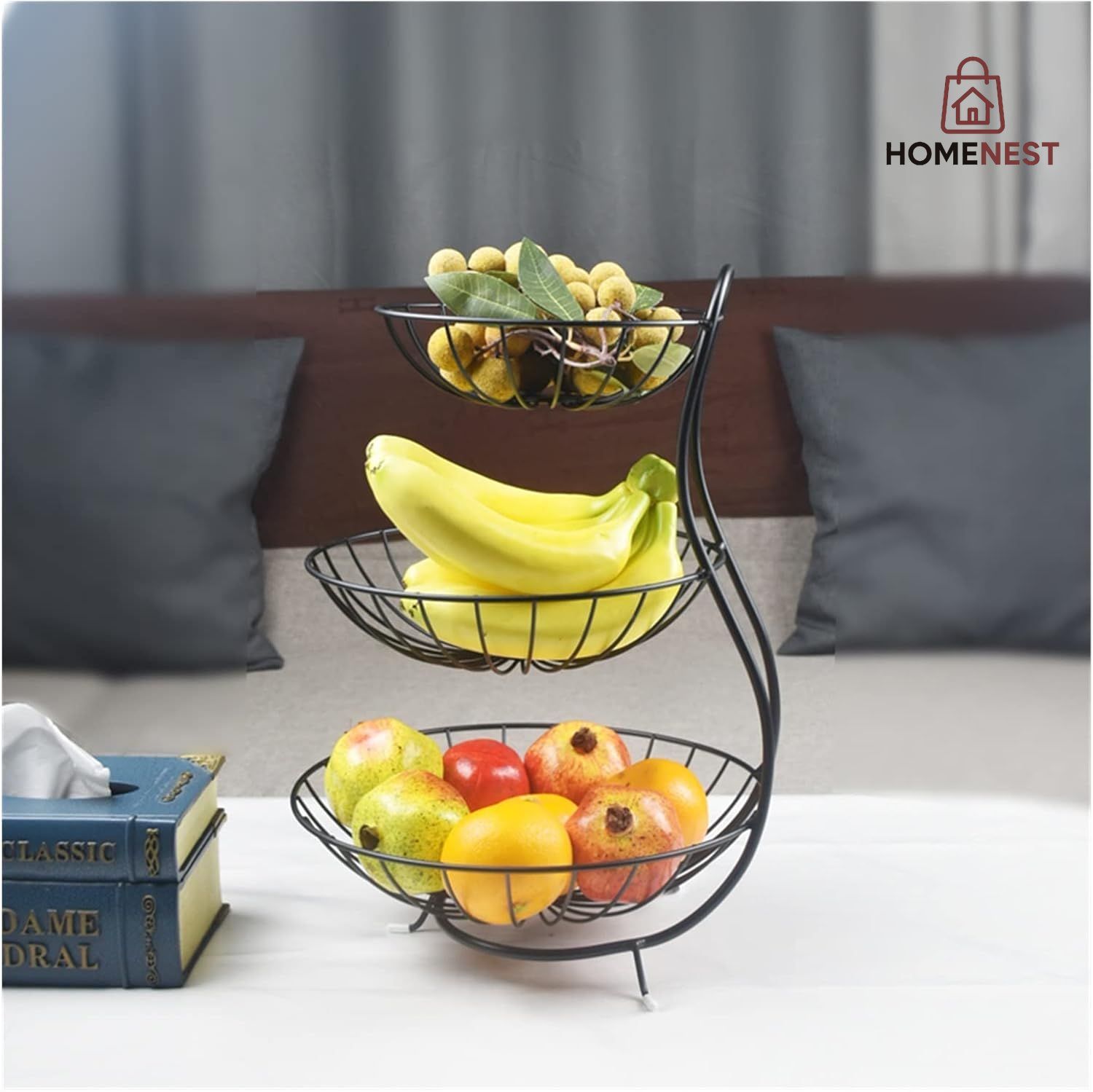 Iron 3 Layer Vegetable And Fruit Rack