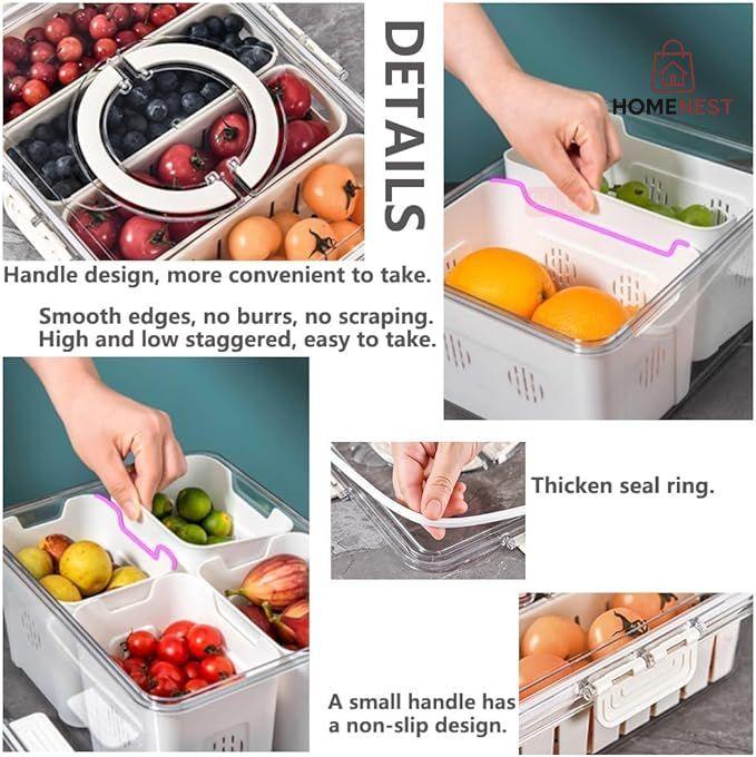 Acrylic 4 Grid Storage Box