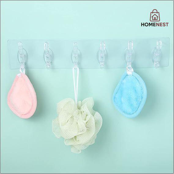PACK OF 4 Transparent 6Hook Patt