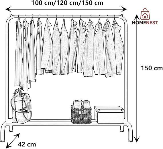 Single Pole Metal Cloth Stand