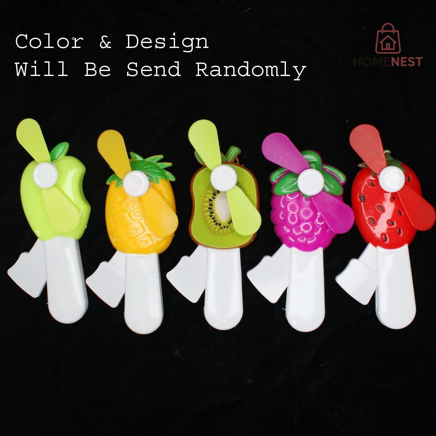 Handheld Fruit-Shaped Mini Fan (Pack of 4)